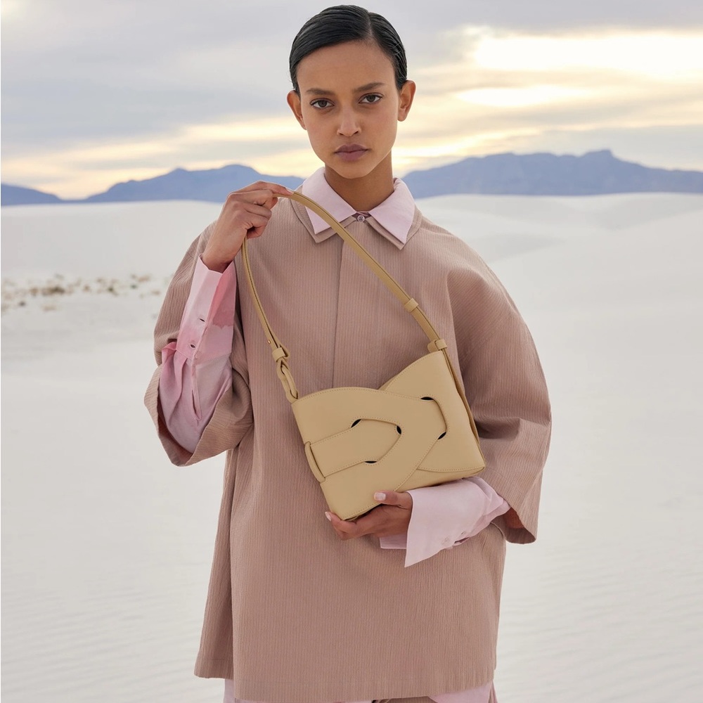 Polene nodde bag in oat. It’s a buttery yellow. Basically brand new